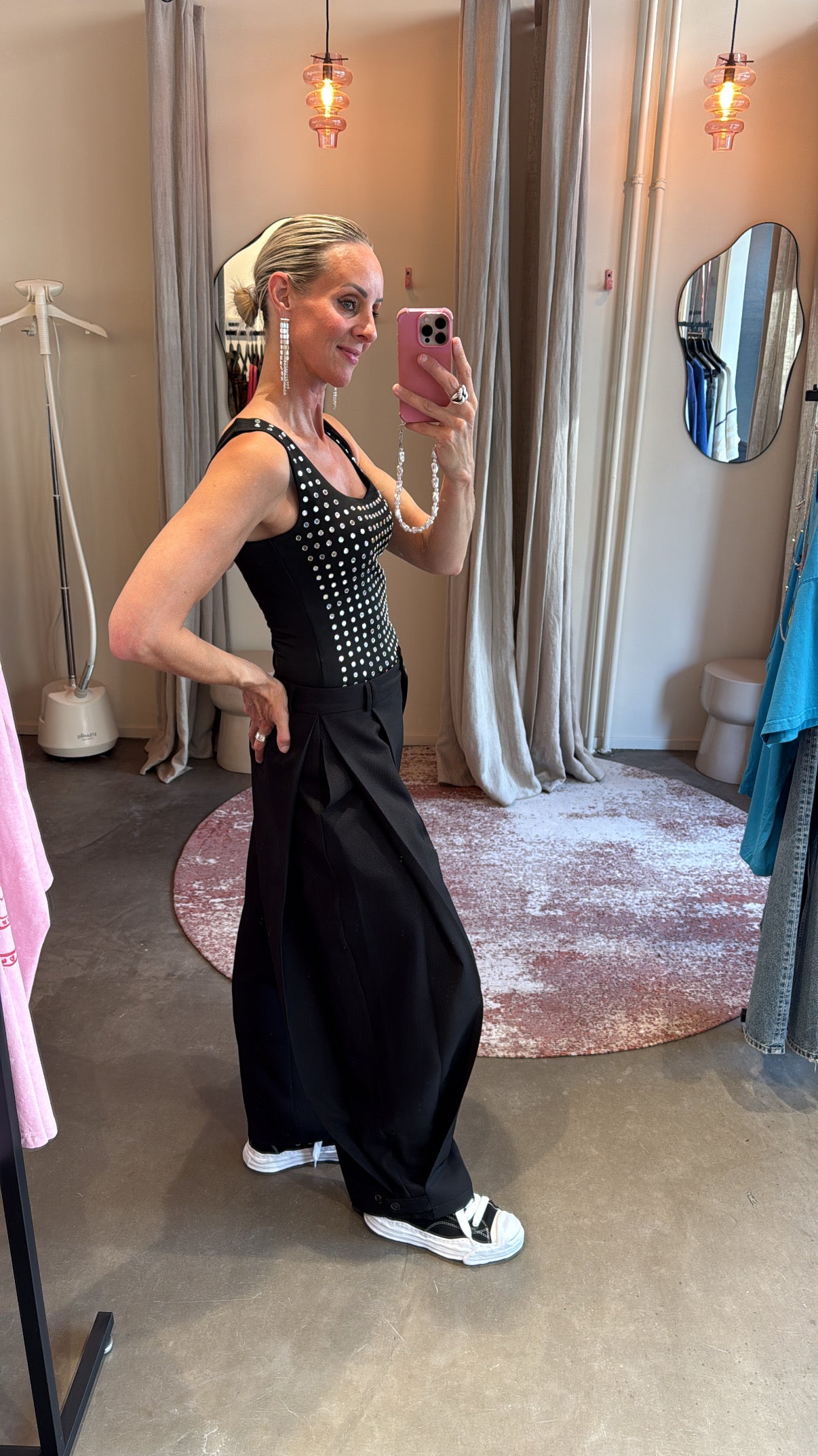 Baggy pantalon split black