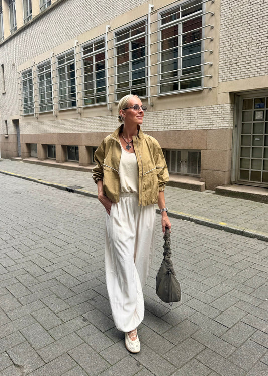 Katoenen pofbroek off white