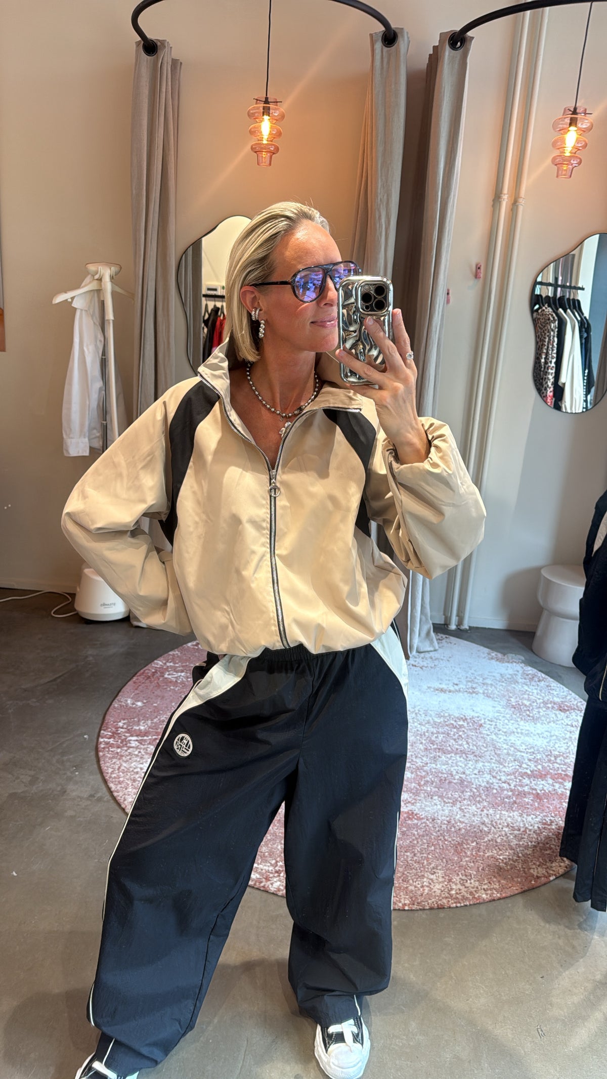 Jacket Sporty beige/black