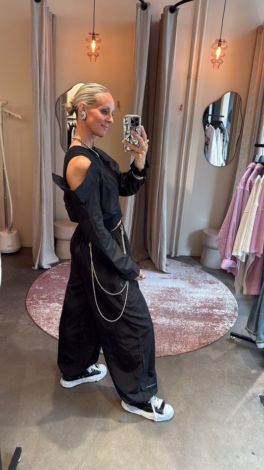 Cold Shoulder Top Black