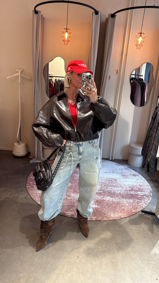 Balloon Vegan Leather Jacket