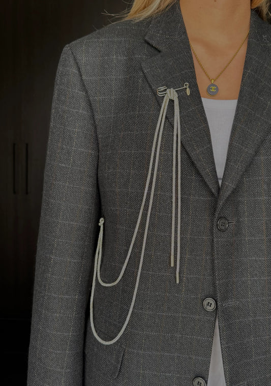 Blazer glitter chain