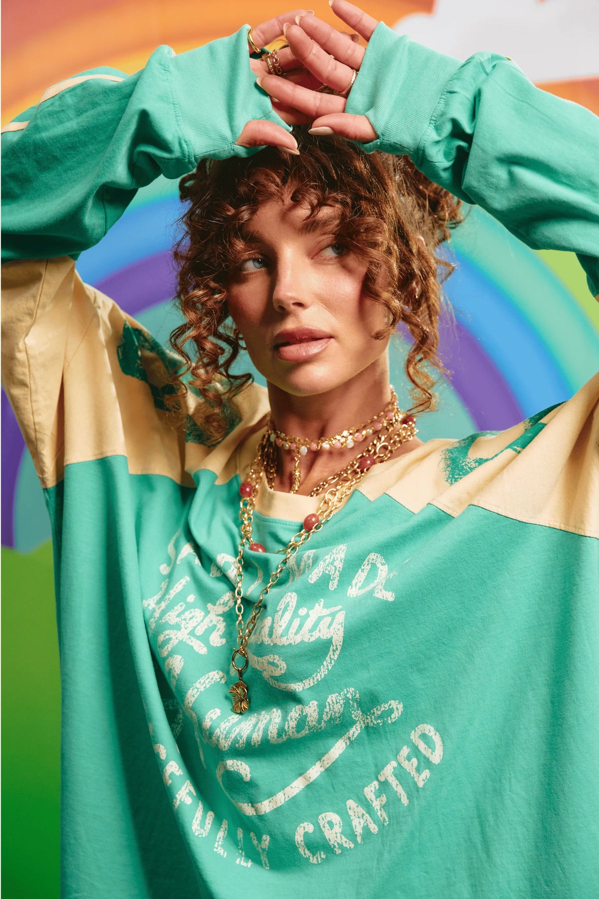 The High Quality Human Tee Green