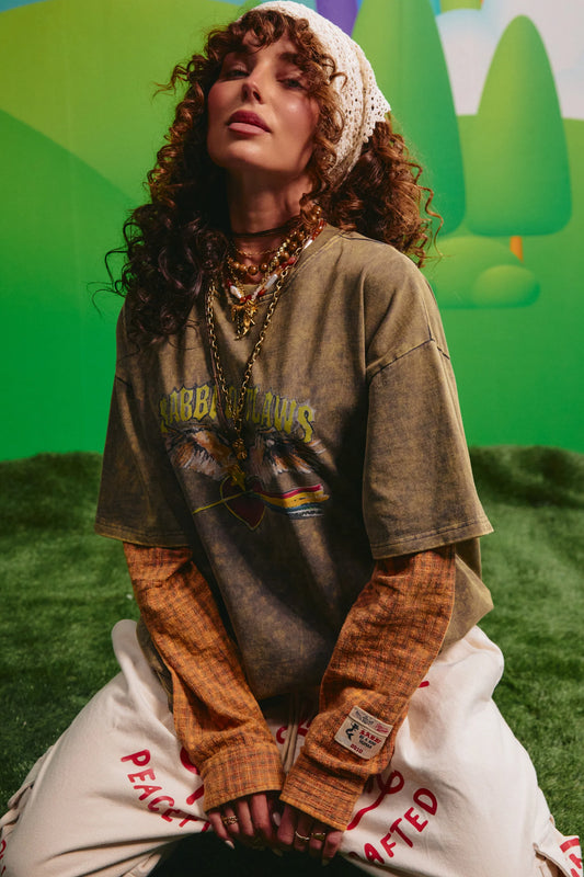 The Sabbi Outlaw Shirt Green/Orange
