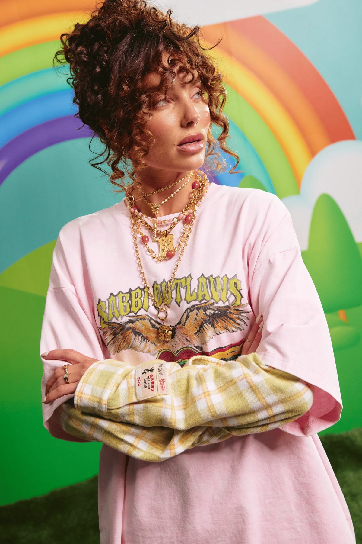The Sabbi Outlaw Shirt Pink/Green