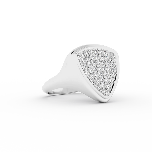 Triangle Signet Ring Silver