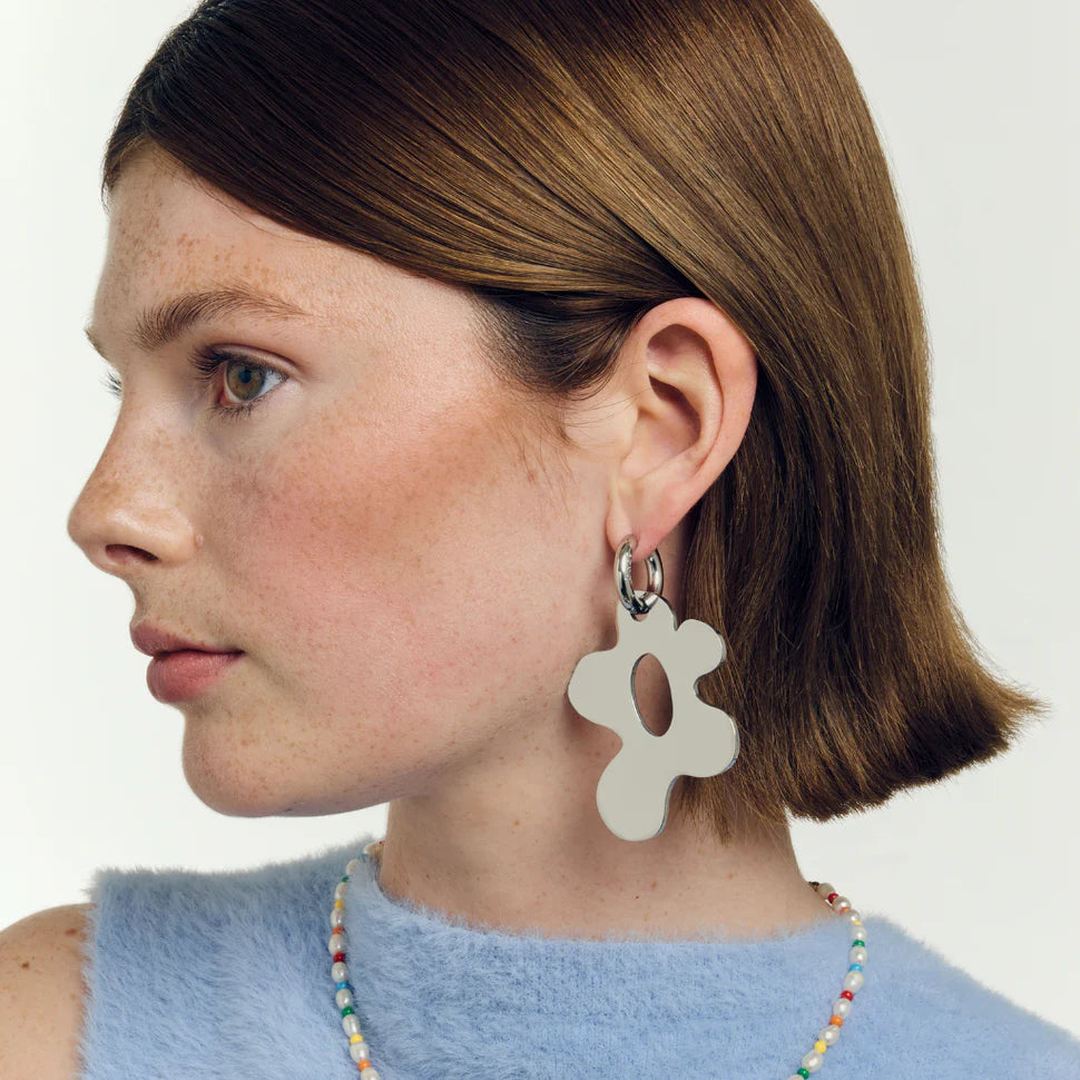 Wild bloom earrings silver