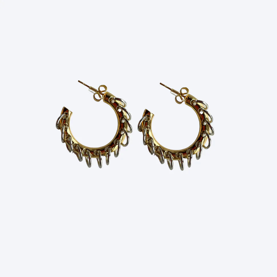 Mixed metal earrings