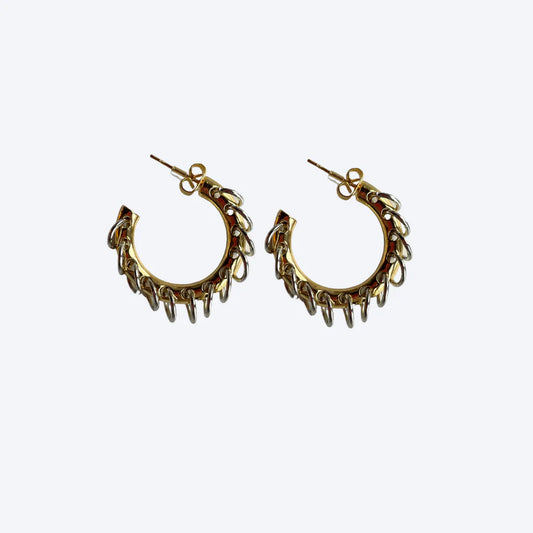 Mixed metal earrings