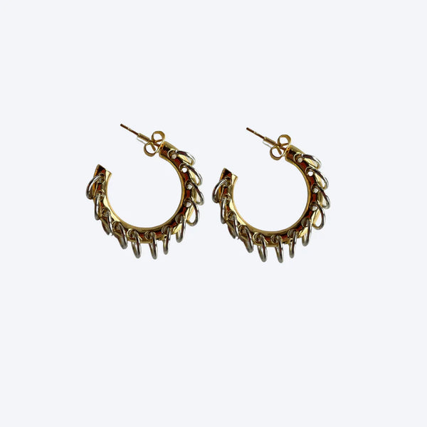 Mixed metal earrings