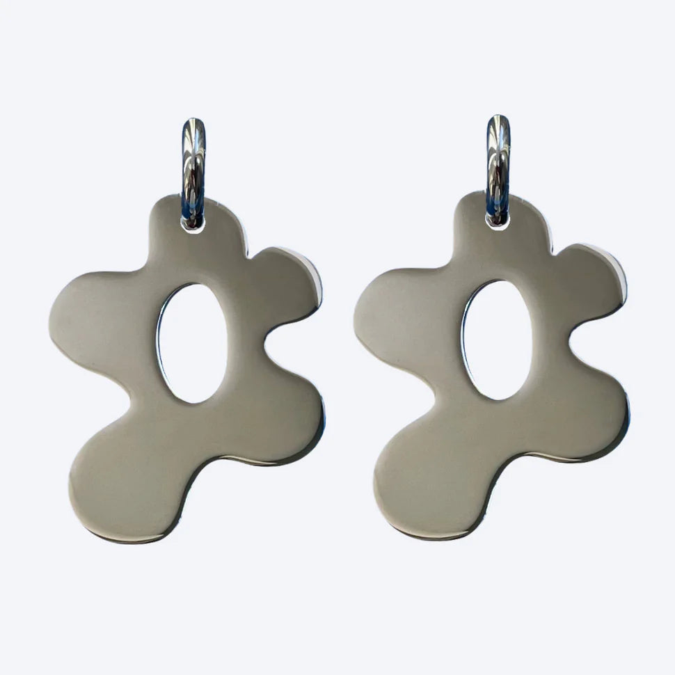 Wild bloom earrings silver