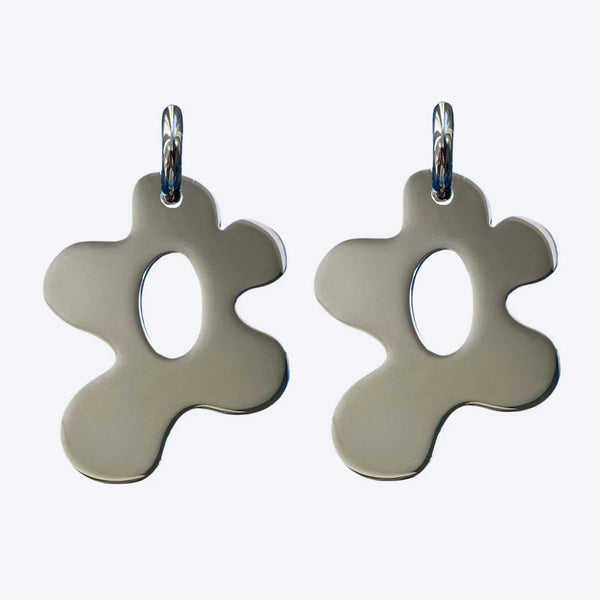 Wild bloom earrings silver