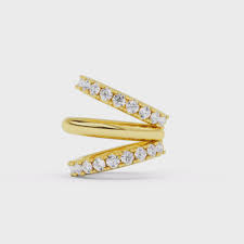 Mary Diamond Earcuff gold