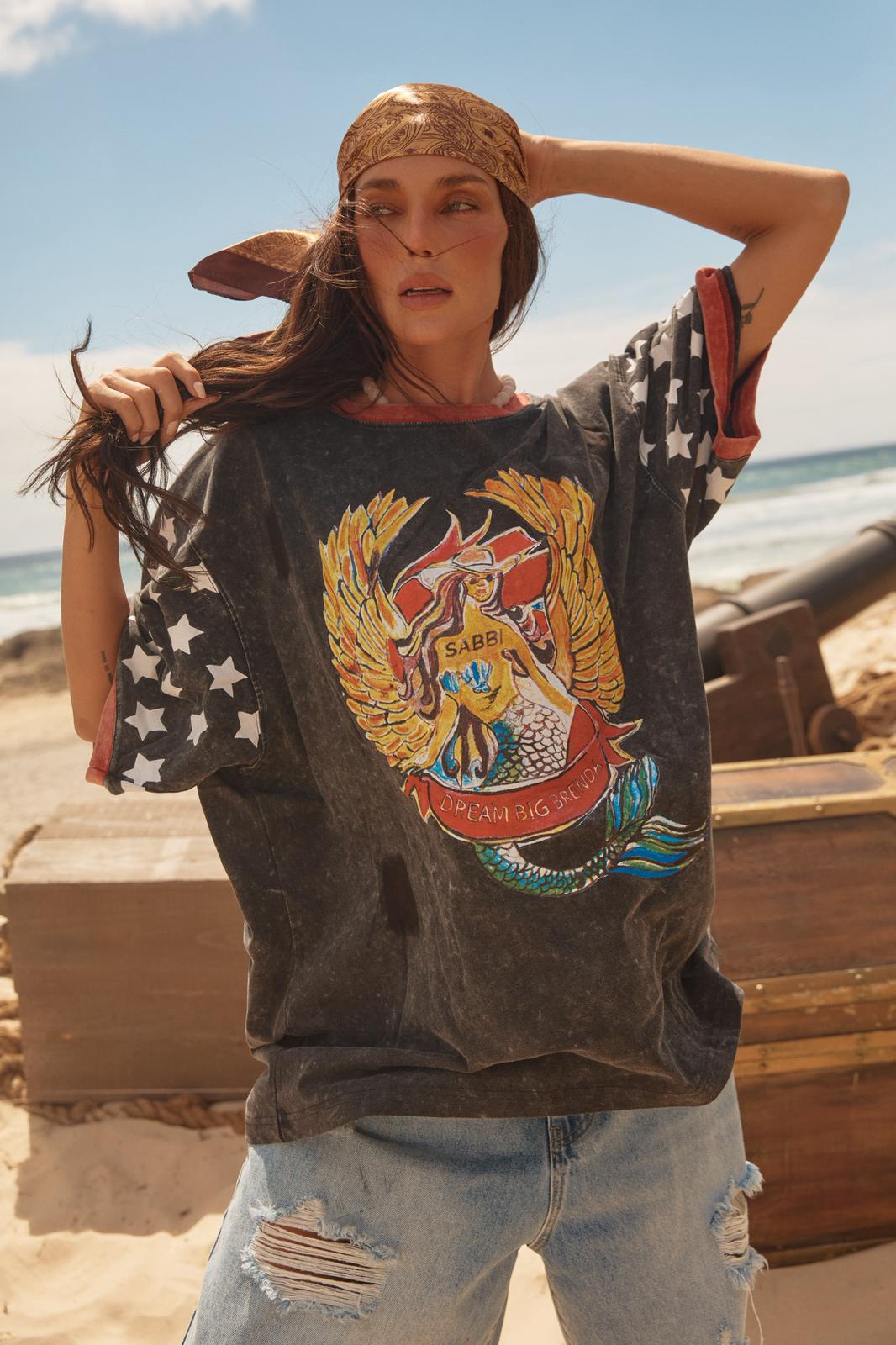 Oversized t-shirt vintage dream big