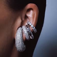 Bulb Diamond Earstud silver