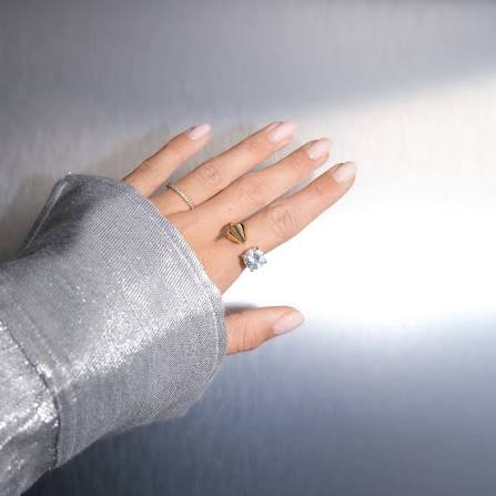 Spike Diamond Ring Silver