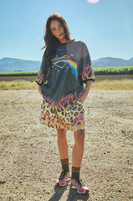 Flaming Leopard Shorts