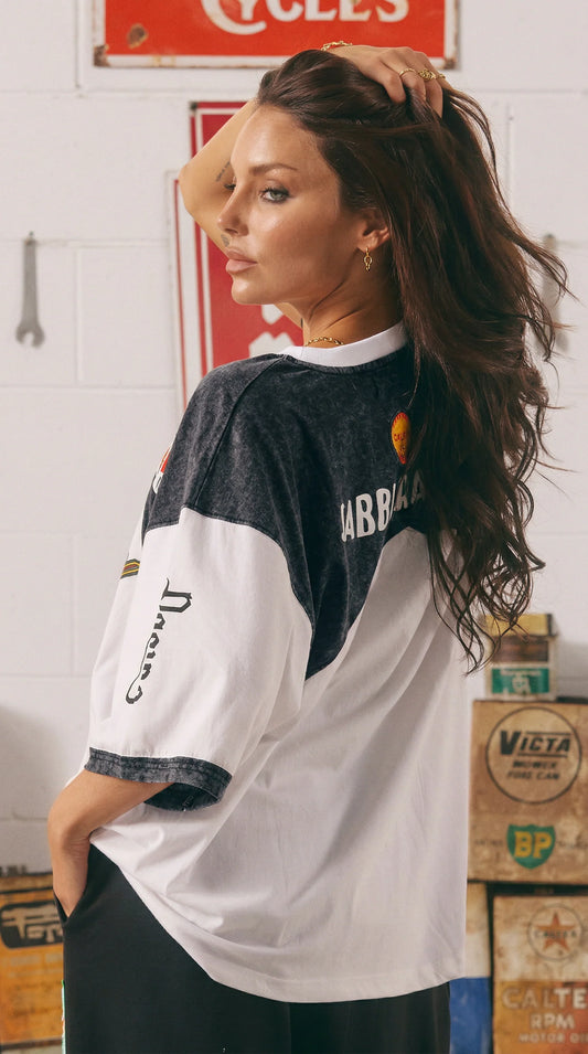 Oversized t-shirt mermaid racing