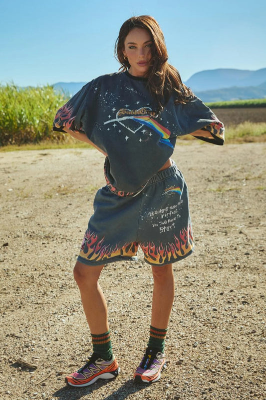 Flaming prism tee