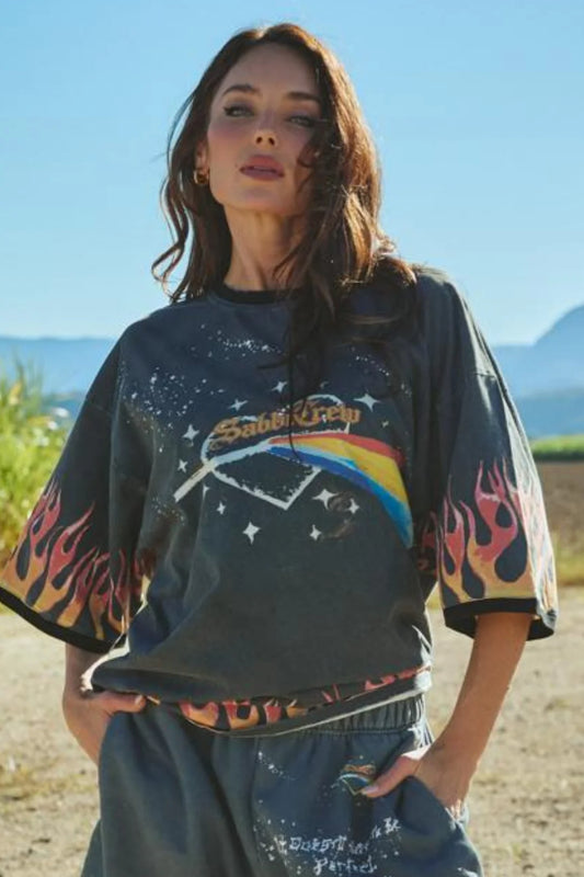 Flaming prism tee