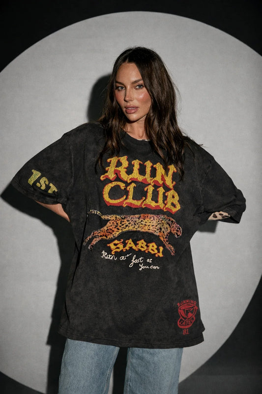 Run Club Tee Black